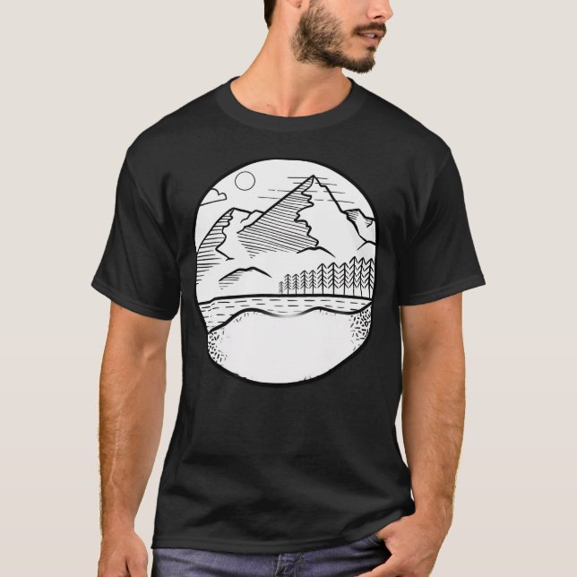 Camiseta Vista de Montañas Activo (Anverso)