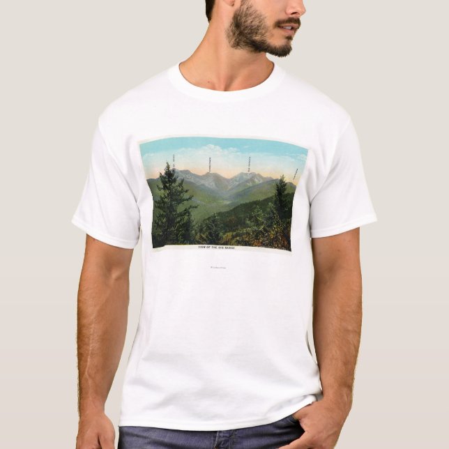 Camiseta Vista de Mt. Marcy, ensillada, diente de sierra (Anverso)