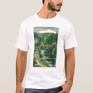 Camiseta Vista de Mt. Shasta del retratamiento de Shasta
