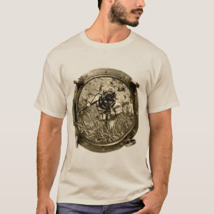 Camiseta Vista de ojo de ojo de buceo con casco de buceo Ma