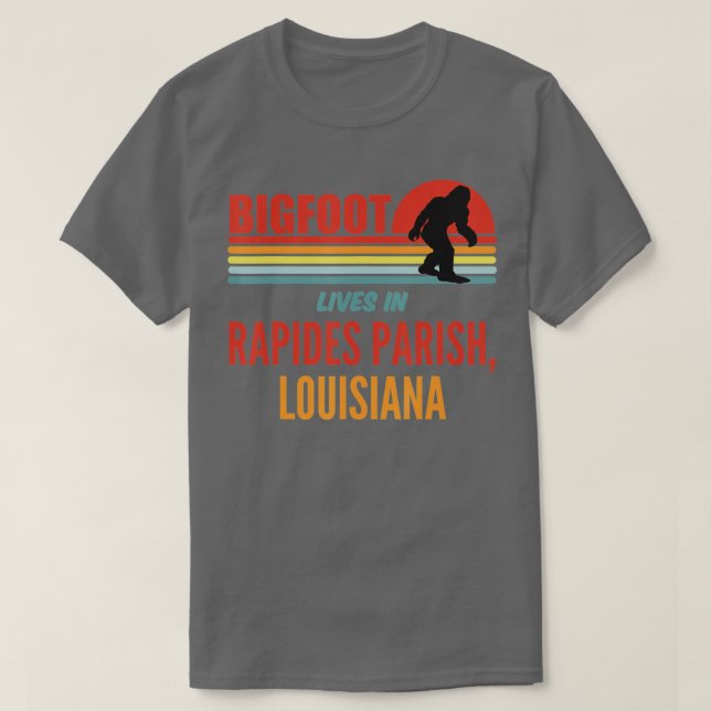 Camiseta Vista De Pie Grande En La Parroquia De Rapides Lou (Diseño del anverso)