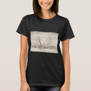 Camiseta Vista de pirámides cerca de la tumba de los reyes 