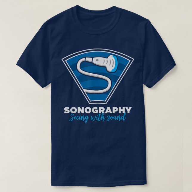Camiseta Vista de regalo de sonografía con ultrasonografía  (Diseño del anverso)