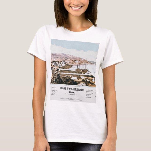 Camiseta Vista de San Francisco, 1849 (Anverso)