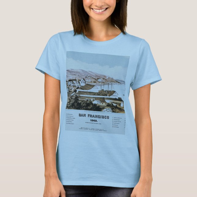 Camiseta Vista De San Francisco, 1849 (Anverso)