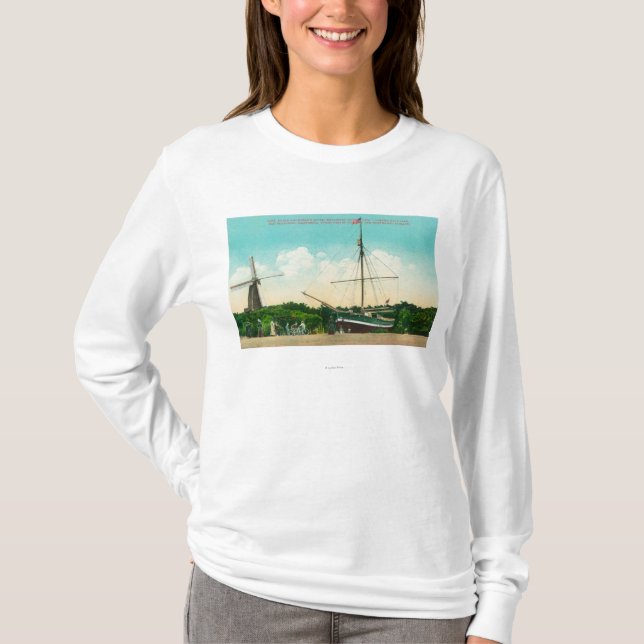 Camiseta Vista de Sloop ártico de Amundsen (Anverso)