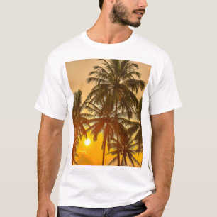 Camiseta Vista de sol en playa de Sri Lanka