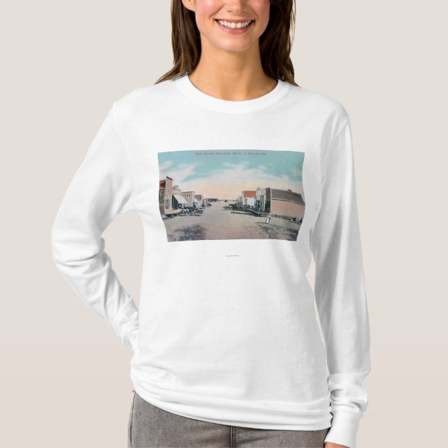 Camiseta Vista de StreetMansfield principal, WA (Anverso)