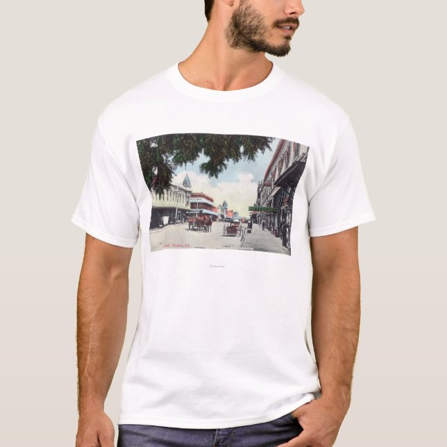 Camiseta Vista de StreetVisalia principal, CA (Anverso)