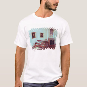 Camiseta Vista de un cuarto con un piano de cola