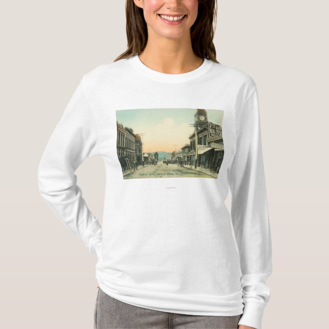 Camiseta Vista de un negocio StreetSan Luis Obispo, CA (Anverso)