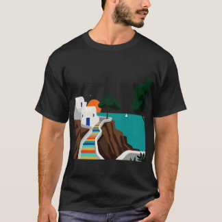 Camiseta Vista de un niño de una isla griega