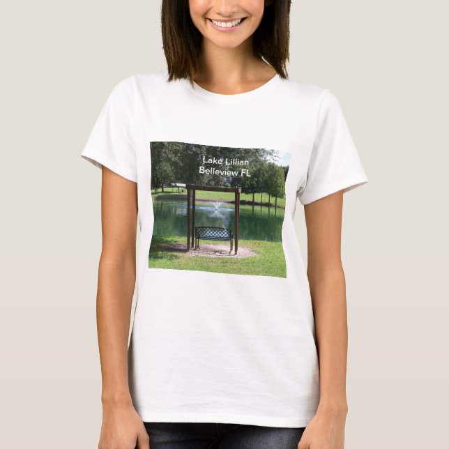 Camiseta Vista de un pequeño lago de ciudad (Anverso)