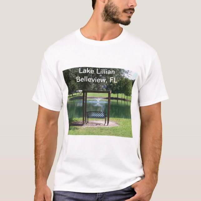 Camiseta Vista de un pequeño lago de ciudad (Anverso)