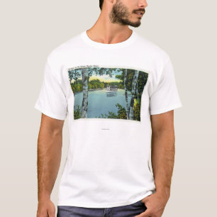 Camiseta Vista de un vapor en el río de Songo