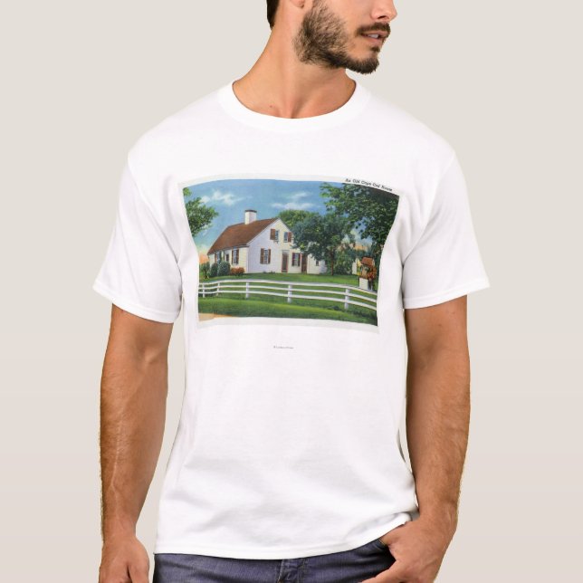 Camiseta Vista de un viejo hogar de Cape Cod (Anverso)