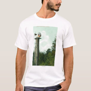 Camiseta Vista de un viento MillEureka, CA de la secoya