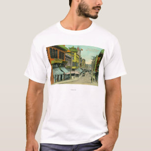 Camiseta Vista de una calle de Chinatown