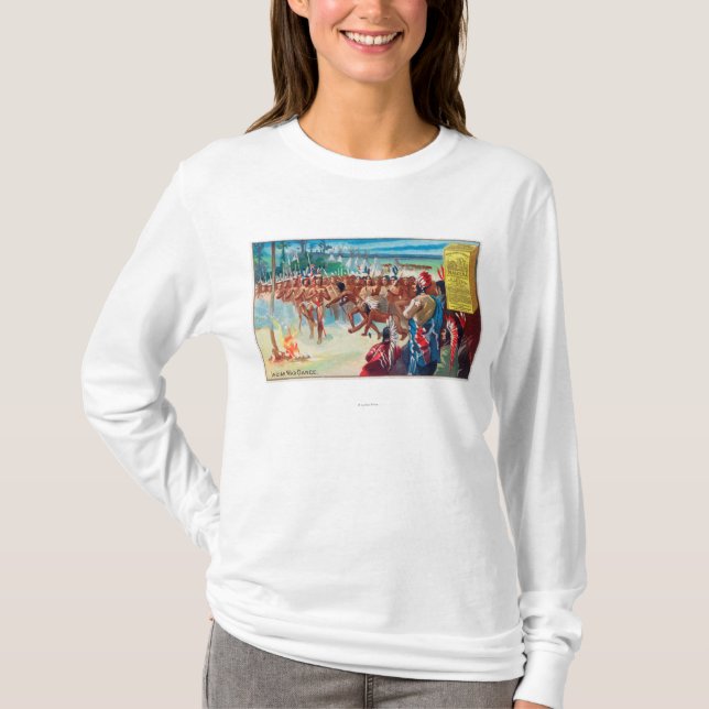 Camiseta Vista de una danza india, anuncio de producto de (Anverso)