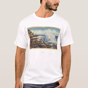 Camiseta Vista de una línea de la playa típica