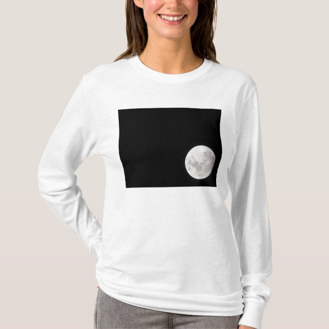 Camiseta Vista de una luna llena, también muestra Mars (Anverso)