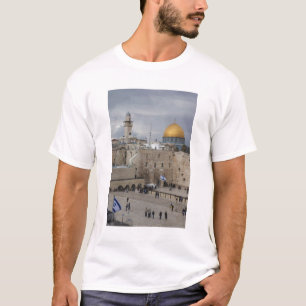 Camiseta Vista de Western Wall Plaza, tarde en la tarde