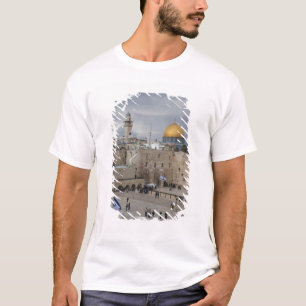 Camiseta Vista de Western Wall Plaza, tarde en la tarde