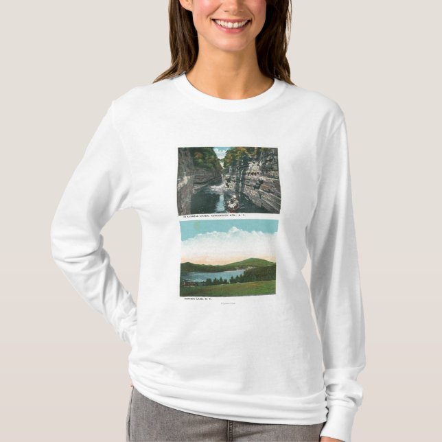Camiseta Vista del abismo de Ausable y del lago Saranac (Anverso)