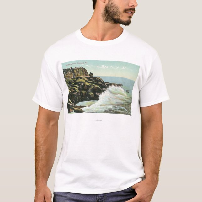 Camiseta Vista del acantilado de la cabeza calva (Anverso)