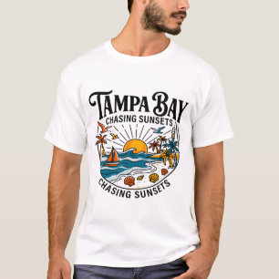 Camiseta Vista del atardecer en la costa de Tampa Bay Flori
