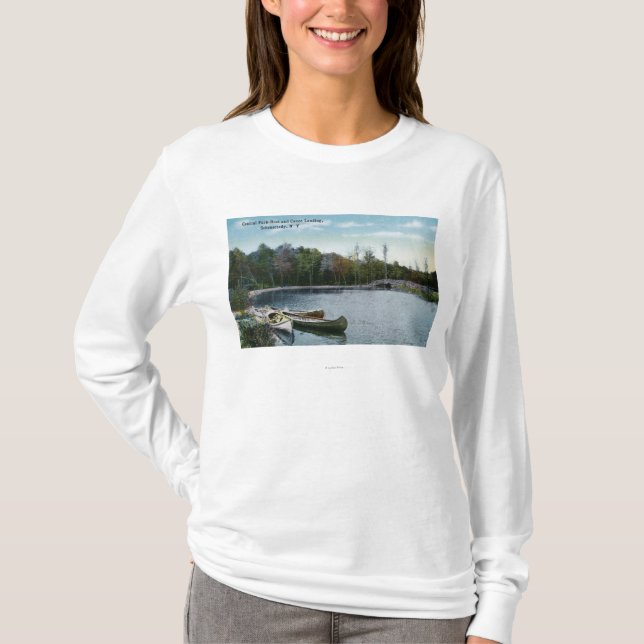 Camiseta Vista del aterrizaje del barco y de la canoa del (Anverso)