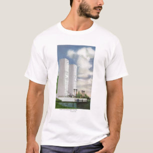 Camiseta Vista del aterrizaje y de los pilones del barco