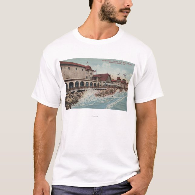 Camiseta Vista del auditorio, del casino, y de la casa del (Anverso)