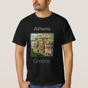 Camiseta Vista del Balcón de Atenas, Grecia