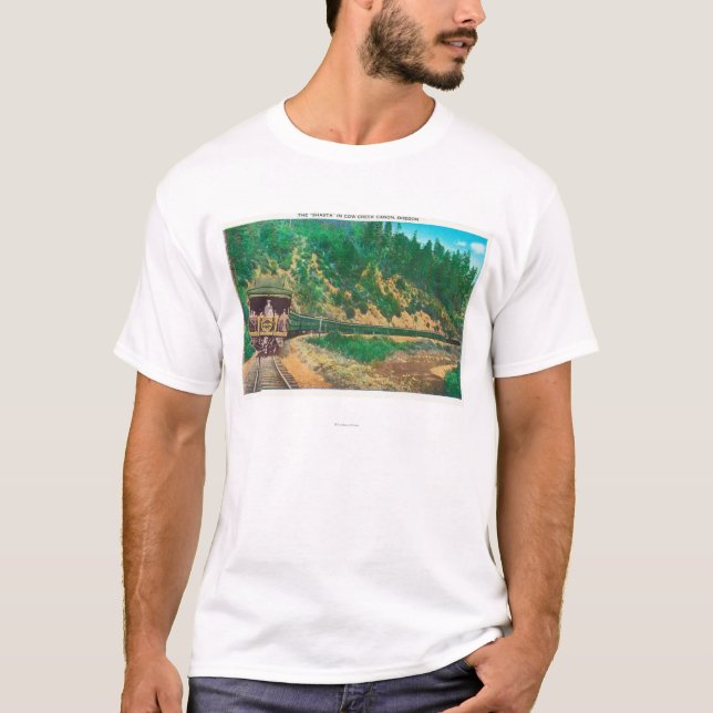 Camiseta Vista del barranco de la cala de Shasta TrainCow, (Anverso)