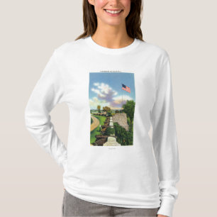 Camiseta Vista del bastión de la bandera y de la pared del