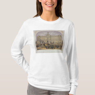 Camiseta Vista del Buckingham Palace con una muchedumbre