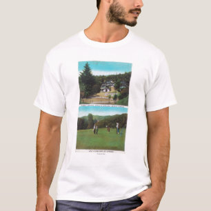 Camiseta Vista del campo de golf, argumentos del croquet,