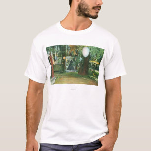 Camiseta Vista del campo de Scotts, río de RedwoodsRussian