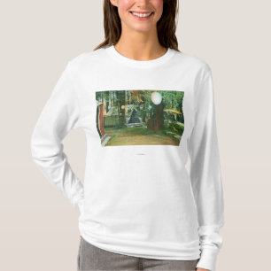 Camiseta Vista del campo de Scotts, río de RedwoodsRussian,
