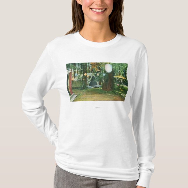 Camiseta Vista del campo de Scotts, río de RedwoodsRussian, (Anverso)