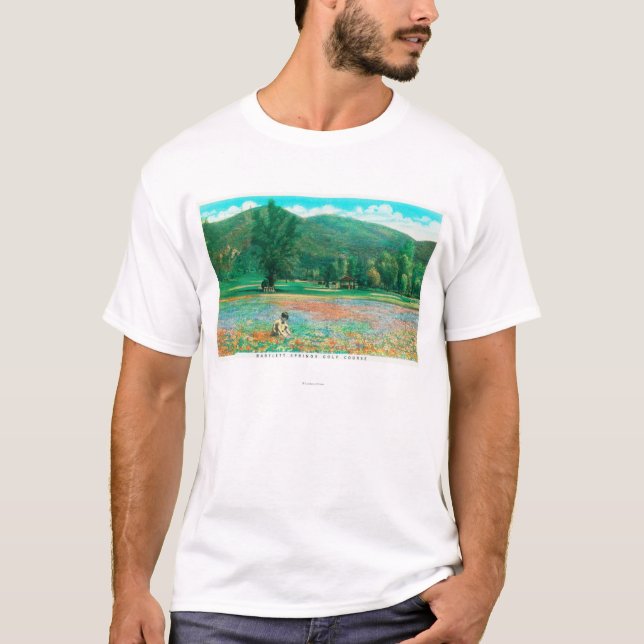 Camiseta Vista del campo floreciente (Anverso)