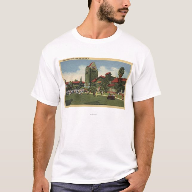 Camiseta Vista del campus de la universidad de estado de (Anverso)
