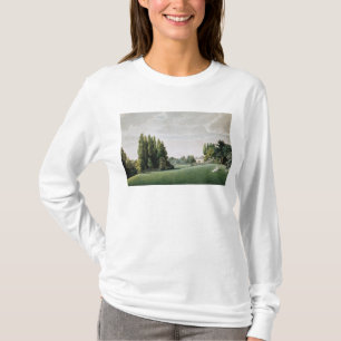 Camiseta Vista del castillo francés cerca del puente de