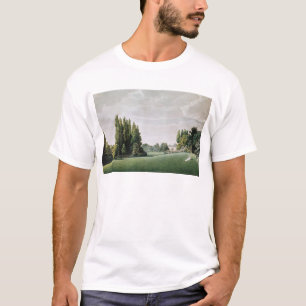 Camiseta Vista del castillo francés cerca del puente de