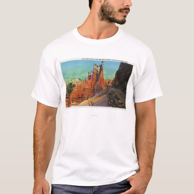 Camiseta Vista del castillo y de los nuevos rastros de (Anverso)