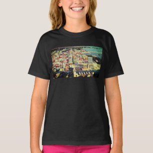 Camiseta Vista del cielo vintage del centro de Miami, Flori