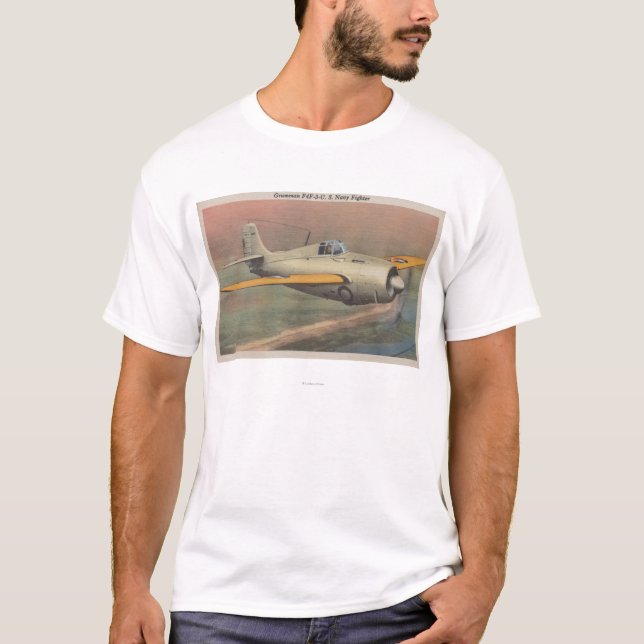 Camiseta Vista del combatiente de la marina de guerra de (Anverso)