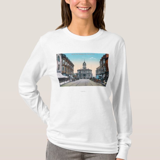 Camiseta Vista del edificio de ayuntamiento del St de (Anverso)