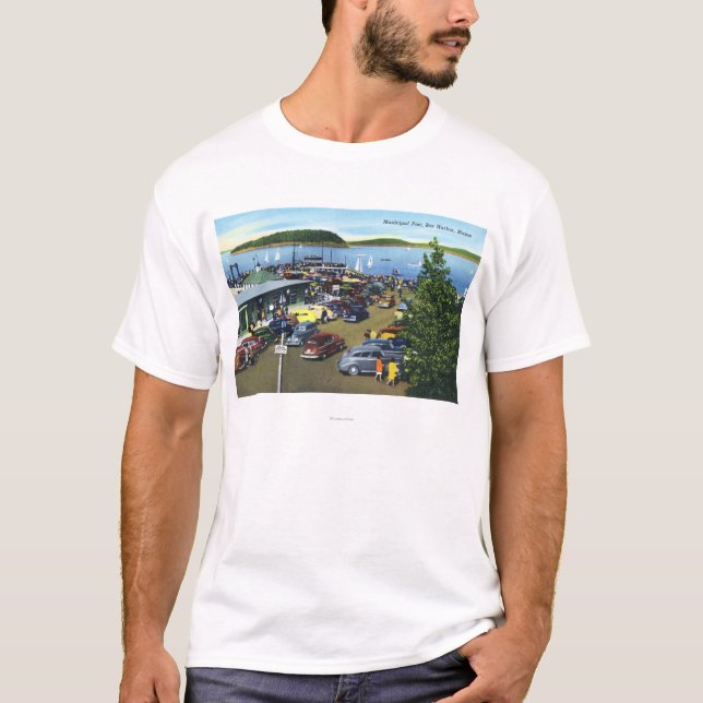 Camiseta Vista del embarcadero municipal (Anverso)